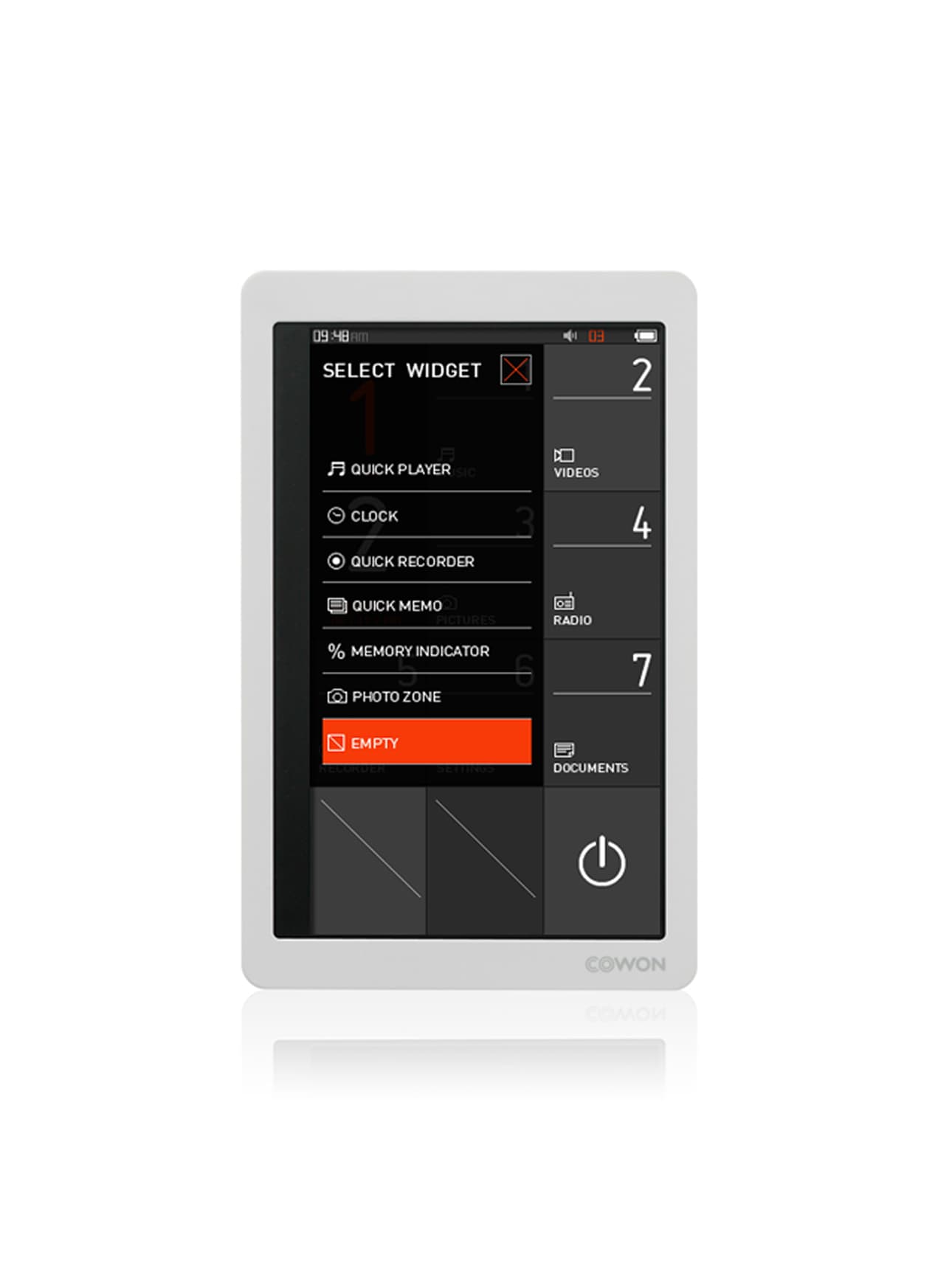 cowon x9 gui